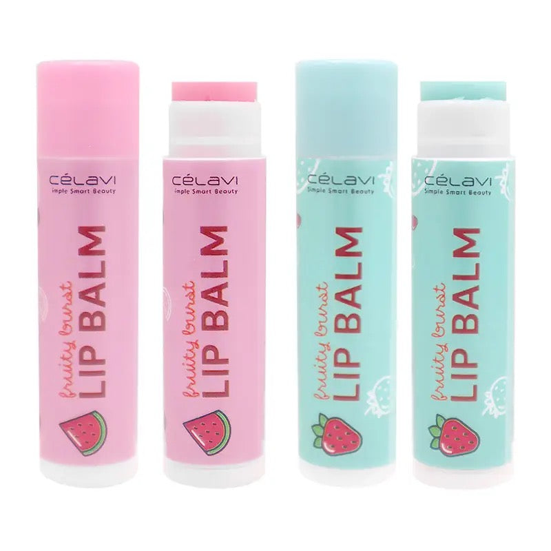 Duo de baumes à lèvres à la fraise et à la pastèque