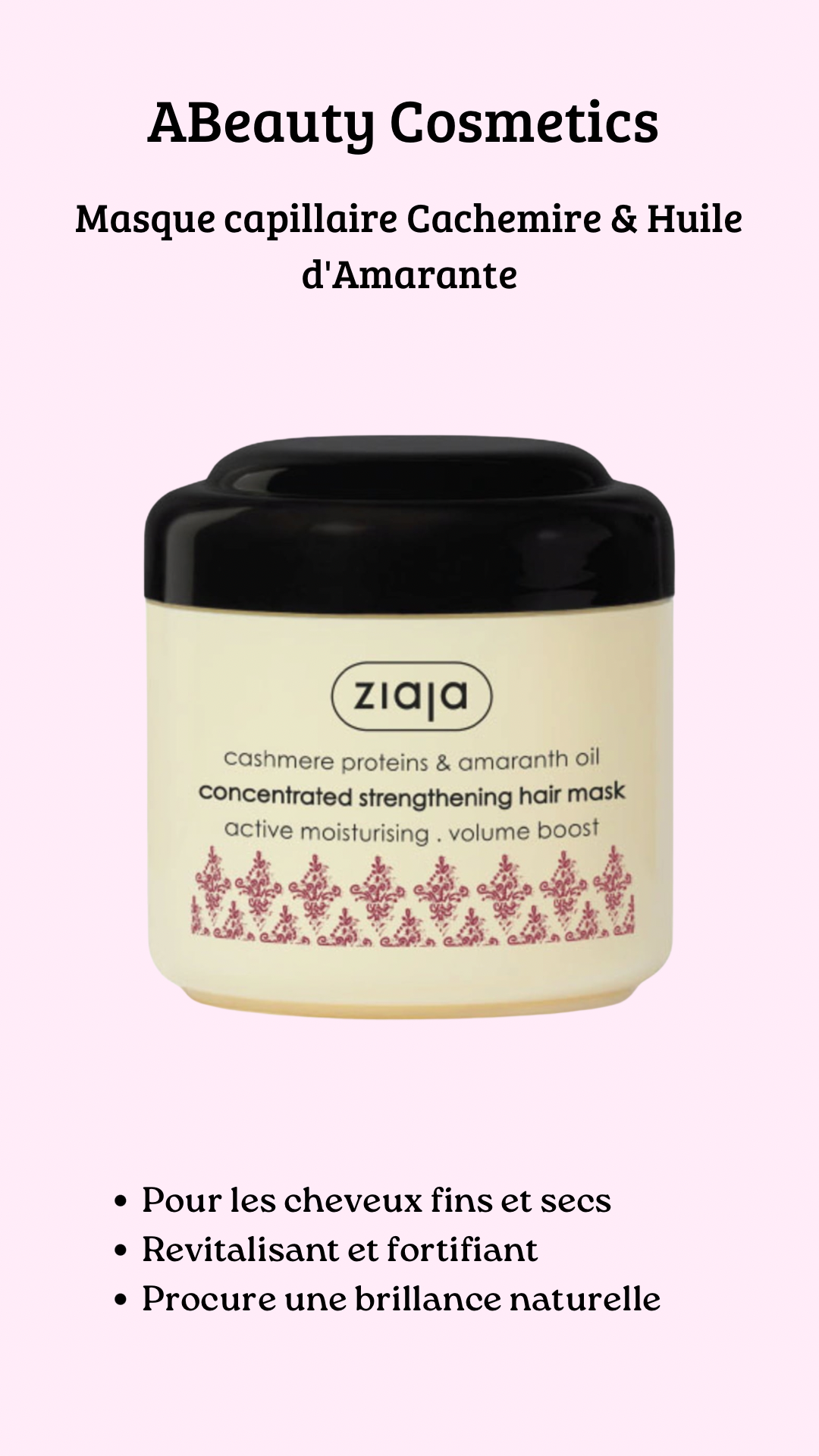 Masque capillaire cachemire & huile d'amarante