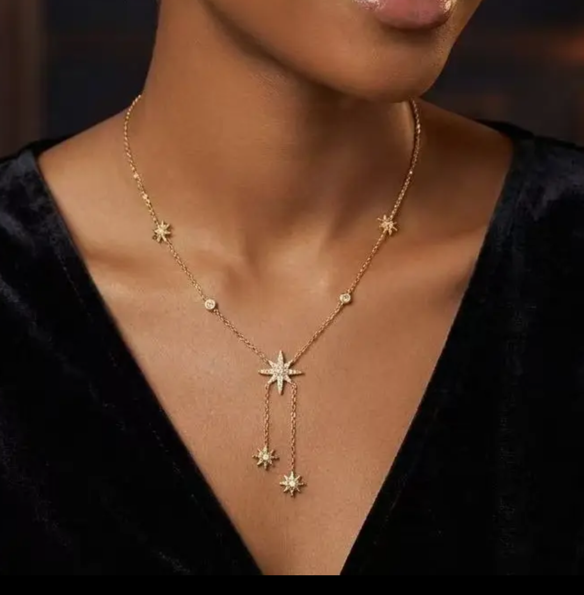 Collier étoiles cristaux